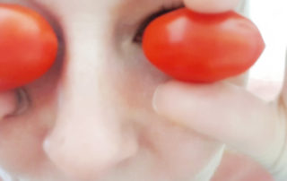 Tomaten auf den Augen